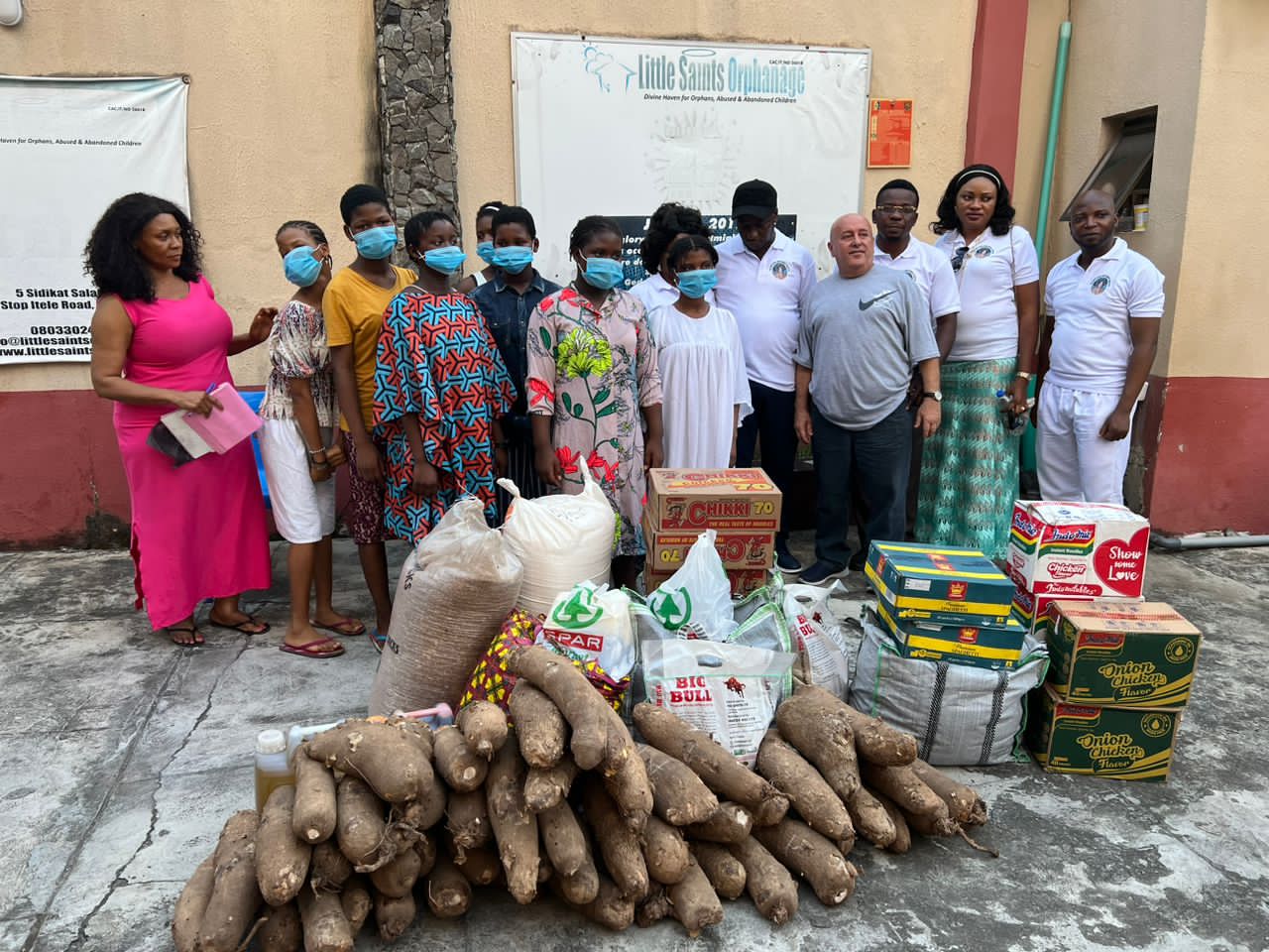 Food and household items distribution to the orphans and the poor in the society. 2