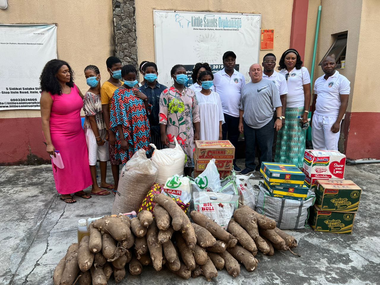 Food and household items distribution to the orphans and the poor in the society. 16